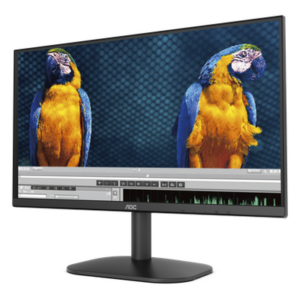 AOC 24B2XHM – Monitor LED de 23.8" VESA, Resolución 1920 x 1080 Pixeles, Entradas de Video VGA/HDMI. Panel VA LCD Backlight LED. Ultra Delgado
