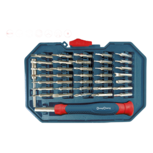 DONGCHENG D092503 – Juego de Desarmador de Precisión / 37 Piezas / 35 Puntas Intercambiables / Mango Ergonómico Antideslizante / Estuche Organizado / Acero Cr-V