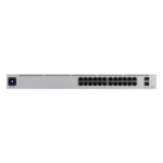 UBIQUITI USW-PRO-24-POE – Switch PoE administrado / 24 puertos Gigabit / 2 SFP+ 10G / 400W / Capa 3 / Sin ventiladores / 1U rack