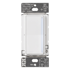 LUTRON RADIORA 3 RRSTPRONWH – Atenuador de Pared Táctil / 250 W LED+ / 500 W Incandescente / 120 V / Neutro Requerido / Fase Seleccionable / RadioRA 3