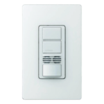 LUTRON ELECTRONICS MSB202SW – Interruptor de Pared con Sensor de Ocupación / Doble Tecnología PIR y Ultrasónico / Dos Circuitos Independientes / 120-277 V / Cobertura 81 m² (872.3 ft²)