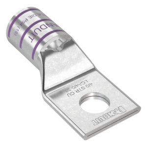 PANDUIT LCA4/0-38-X – Zapata de Compresión de Cobre / Conductor 4/0 AWG / Orificio 3/8" (9.5 mm) / Diseño Estándar / 1 Pieza