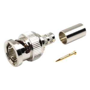 RF INDUSTRIES,LTD RFB-1707-D – Conector BNC Macho en 75 Ohm, de Anillo Plegable para RG-59/U, Níquel/ Oro/ Teflón.