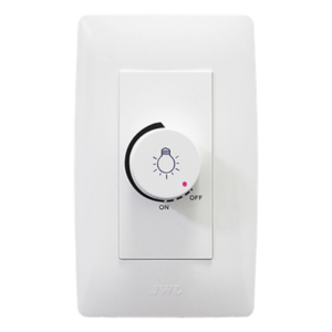 JWJ JTL-B72-29 – Dimmer Rotativo / 300W / 127 V~ 60 Hz / Instalación en Muro / Blanco Semi Brillante / 11.8 x 7.8 x 3 cm