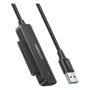 UGREEN 70609 – Adaptador SATA a USB / USB 3.0 / SATA III 6 Gbps / HDD y SSD 2.5" hasta 6 TB / UASP / 50 cm (19.7 in)