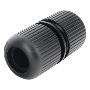 HIKVISION DSPLUGEXT – Protector Exterior IP68 / Conector Plug 12 Vcc / Cámaras Turbo HD / Polvo y Agua / Negro