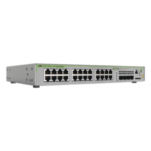 ALLIED TELESIS AT-GS970M/28-10 – Switch Administrable Capa 3 / 24 Puertos 10/100/1000 Mbps / 4 SFP Gigabit / 56 Gbps Switching Fabric / 41.7 Mpps