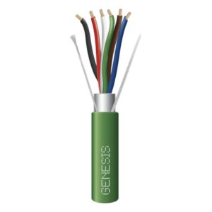 GENESIS 3206-2105/1000 – Bobina de Cable / 305 m (1000 ft) / 6 Conductores / 22 AWG / Blindado / Plenum / Verde