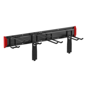 BRATECK LGS01-01 – Estante de Almacenamiento de Pared / Capacidad 136 kg / Ganchos Ajustables / 2 Placas de Montaje / Acero y Plástico
