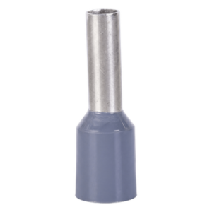 EPCOM POWERLINE E7508 – Conector Ferrule / 20 AWG / 0.75 mm² / Latón Estañado / PVC Gris / 8 mm / 14.6 mm / 25 Piezas
