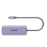 HIKSEMI by HIKVISION HS-HUB-DS8 – Hub USB-C 8 en 1 / HDMI 4K@30Hz / 3x USB 3.0 5 Gbps / Lector SD + Micro SD / PD 100W / Aluminio 112 mm (4.4 in)