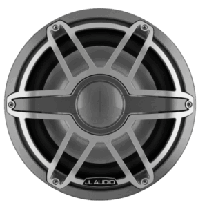 JL AUDIO 10-03086-00 – JL Audio M6 / Subwoofer Marino 10" (25.4 cm) / 250W RMS 4 Ohms / Cono Polipropileno con Mica / Rejilla Deportiva Titanio Gunmetal / Grado Marino IP65 / Infinito Baffle o Caja Sellada