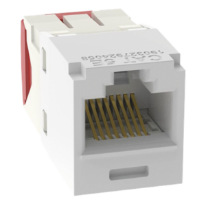 PANDUIT CJ5E88TGWH – Conector Jack RJ45 / Mini-Com TG / Cat 5e / 8P8C / Sin herramienta de impacto / -10°C a 65°C