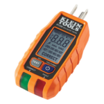 KLEIN TOOLS RT-250 – Probador de Tomacorrientes GFCI / Pantalla LCD Retroiluminada / Detección de Fallas de Cableado / CAT II 135 VCA / Resistente a Caídas de 2 m (6.6 ft) / 114.3 mm
