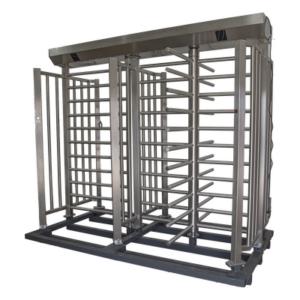 ACCESSPRO XTD-100 – Torniquete de Cuerpo Completo Doble / Acero Inoxidable 304 / 4 Ejes / 90° Rotación / 2.31 x 1.46 x 2.2 m / 7.6 x 4.8 x 7.2 ft