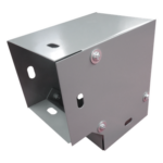 CHAROFIL CH-DCH90100L – Codo Horizontal 90° / Ducto Cuadrado 100 x 100 mm (3.9 x 3.9 in) / Acero al Carbón / Gris Industrial