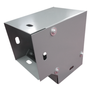 CHAROFIL CH-DCH90100L – Codo Horizontal 90° / Ducto Cuadrado 100 x 100 mm (3.9 x 3.9 in) / Acero al Carbón / Gris Industrial