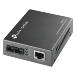 TP-LINK MC210CS – Convertidor de Medios Fibra Óptica / Monomodo 20 km (12.4 mi) / Gigabit Ethernet RJ45 / Puerto SC / Plug and Play