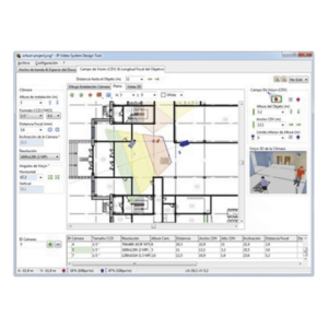 JVSG IPVSDTEXPERT – Software de Diseño para Sistema de Video IP / Hasta 256 Cámaras por Proyecto / Simulación 3D Fisheye / Importación CAD y Modelos 3D / Cálculo de Ancho de Banda y Almacenamiento