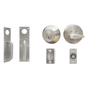 YALE-ASSA ABLOY MX86940 – Kit de Herraje para Puerta / Jaladera 30 cm (11.8 in) / Cerrojo B500P con Llave Mariposa / Pestillo de Bola Ajustable / Acero Inoxidable y Cromo