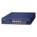 PLANET GSD-1008HP – Switch PoE+ / 8 Puertos Gigabit 802.3at / 2 Puertos Uplink / Presupuesto PoE 120 W / Alcance Extendido 250 m (820.2 ft) / Rackeable 1U