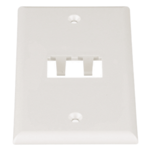PANDUIT CFP2IW – Placa de Pared Vertical / 2 Puertos Mini-Com / 69.8 x 114.3 mm / 2.75 x 4.5 pulg. / Blanco Mate / ABS
