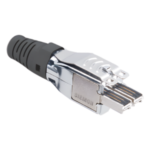 SIEMON T7P4B011 – Plug TERA / 4 Pares / 22-23 AWG / S/FTP y F/FTP / Cat 7 y 7A / Blindado / Negro