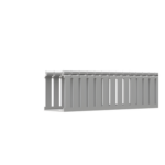 PANDUIT FC4X4LG2 – Canaleta Ranurada de PVC con Tapa / Tipo F / 4.25 x 4.10 x 6.6 ft / UL 94 V-0 / Gris Claro