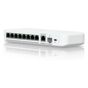 UBIQUITI USW-FLEX-2.5G-8 – Switch Administrable / 8 Puertos 2.5GbE / 1 Puerto 10GbE RJ45/SFP+ / 60 Gbps / PoE+ o USB-C