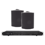 EPCOM PROAUDIO EP2060W/2WSB – Amplificador de Audio / 2 x 60W / Baja Impedancia 4-8Ω / Bluetooth USB SD FM / 3 Entradas Micrófono / Efectos Delay Echo Repeat / 2 Bocinas Exterior 5.25'