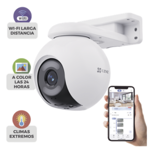 EZVIZ CS-H8X – Cámara IP PT / 4 Megapixel / ColorFULL Visión Nocturna / Wi-Fi 2.4 GHz / Cobertura 360° / Detección AI Humano/Vehículo / IP65