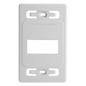 SIEMON MX-FP-S-03-02 – Placa de Pared Modular / 3 Salidas / Single Gang / Color Blanco / Compatibilidad MAX, Z-MAX Blindados y TERA