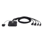 ATEN CS22HF – Switch KVM / 2 Puertos / HDMI FHD / USB / Cable 1.2 m (3.9 ft) / 1920x1080 @ 60Hz / HDCP 1.4