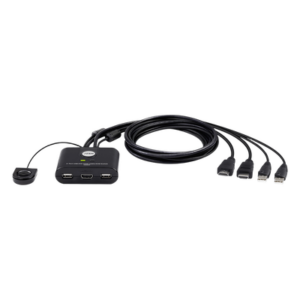 ATEN CS22HF – Switch KVM / 2 Puertos / HDMI FHD / USB / Cable 1.2 m (3.9 ft) / 1920x1080 @ 60Hz / HDCP 1.4