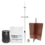 LINKEDPRO BY EPCOM KLP-DIPOLO-BASIC – Kit Pararrayos / Electrodo de Cobre de Alta Sección / Pararrayos de Aluminio con Ionización / Radio de Cobertura 72° / Diseño para Excavaciones Poco Profundas / Cumple Estándares Internacionales de Telecomunicaciones
