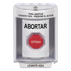 STI SS2382AB-ES – Botón de Abortar con Bocina / Tapa de Policarbonato Resistente / Restablecimiento con Llave / UL/cUL/ADA / Interior/Exterior