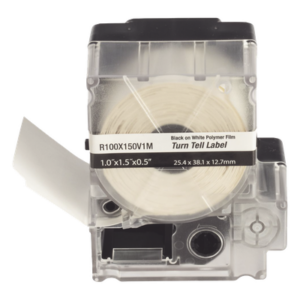 PANDUIT R100X150V1M – Casete de Etiquetas Autolaminadas / Rotación 360° / Cables 5.5-7.1 mm (0.22-0.28 in) / 100 Etiquetas / Vinilo / -40°C a 93°C