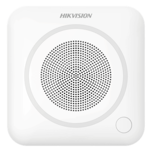 HIKVISION DS-PS403I-WB – Sirena Inalámbrica Interior / 105 dB / Audio Intercom 85 dB / LED de Alerta / 433 MHz / Alcance 800 m (2624.7 ft) / Cifrado AES-128