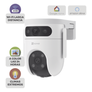 EZVIZ CS-H9C/10MP – Cámara PT IP / Doble Lente 10 Megapixel / 3K 2880x1620 / Wi-Fi 2.4 GHz / IR 30 m (98.4 ft) / Visión Nocturna a Color / Audio Bidireccional 100 dB / IP65