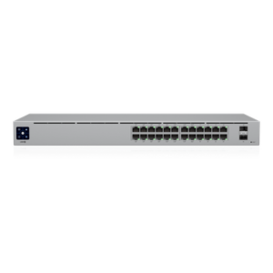 UBIQUITI USW-24-POE – Switch Capa 2 / 24 Puertos Gigabit / 16 Puertos PoE+ / 95W Total / 2 Puertos SFP 1G / Sin Ventilador / 52 Gbps Switching Capacity