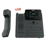 FANVIL KIT-V62PRO – Kit Teléfono IP Empresarial / Pantalla Táctil IPS HD 2.8" / 12 Líneas SIP / Puertos Gigabit con Bypass / Auricular Bluetooth / Conferencia 6 Vías