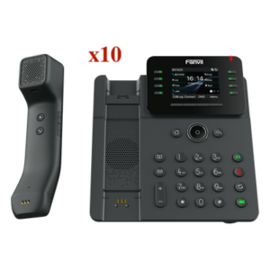 FANVIL KIT-V62PRO – Kit Teléfono IP Empresarial / Pantalla Táctil IPS HD 2.8" / 12 Líneas SIP / Puertos Gigabit con Bypass / Auricular Bluetooth / Conferencia 6 Vías