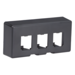 PANDUIT CFFPE3BL – Placa de Mobiliario Modular / 3 Puertos Mini-Com / ABS de Alta Resistencia / 3.5' x 1.7' x 1.17' (88.9 x 43.18 x 29.71 mm) / Negro