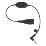 JABRA MOBILE-QD-35MM-S – Cable QD a 3.5 mm / Push-to-Talk Integrado / Control de Llamadas / Compatible Smartphones