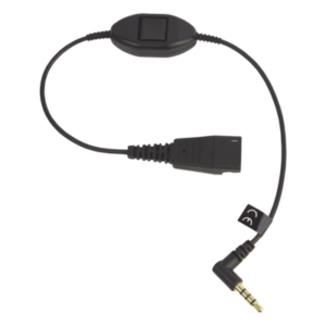 JABRA MOBILE-QD-35MM-S – Cable QD a 3.5 mm / Push-to-Talk Integrado / Control de Llamadas / Compatible Smartphones