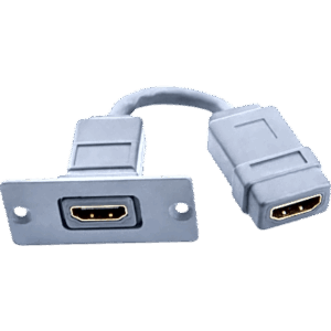 KRAMER W-H(W-HDMI)(G) – Wall Plate Inserción HDMI | Conexiones HDMI | Tamaño Espacio Simple | Gris