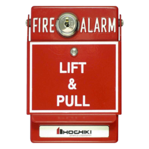 HOCHIKI DCP-AMS-KL-LP – Estación Manual Direccionable / Doble Acción Levantar-Jalar / Con Llave de Reinicio / Metálica / 17-41 VDC / 0°C a 49°C