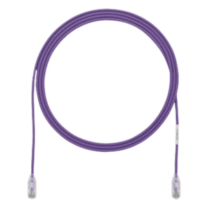 PANDUIT UTP28SP3VL – Cable de Parcheo UTP Cat6 / 28AWG Diámetro Reducido / 3.8 mm / 0.91 m (3 Pies) / Violeta / 250 MHz / PoE++