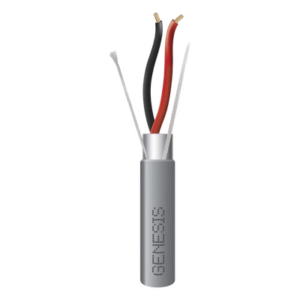 GENESIS 2202-1109/1000 – Cable Riser Blindado / 2x22 AWG / 305 m (1000 ft) / Gris / UL 1666 / Aplicaciones Seguridad y Automatización
