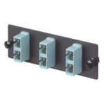 PANDUIT FAP3WAQDSCZ – Placa Acopladora de Fibra Óptica / 6 Fibras / SC Duplex / OM3-OM4 / Aqua